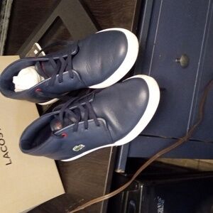 Men's wash and clean Lacoste height top shoes